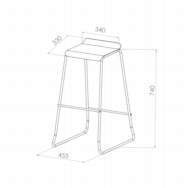 BANQUETA ''DI'' ASIENTO CHAPA SOHO