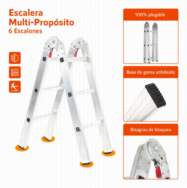 ESCALERA ''GL'' TIJERA 6 ESCALONES PLEGA